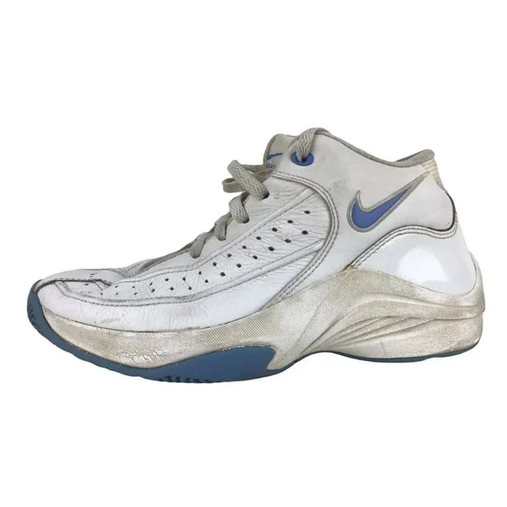 Nike Mens White Blue Flight Mid Top Lace Up‎ Sneaker Athletic Shoes Size US 7